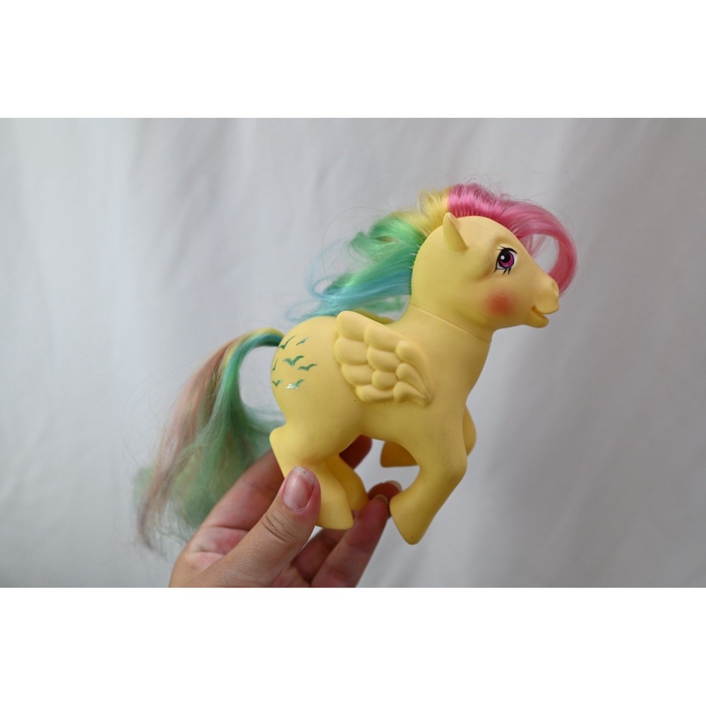 Vintage 1983 Hasbro G1 My Little Pony Skydancer Yellow Pegasus Rainbow Hair